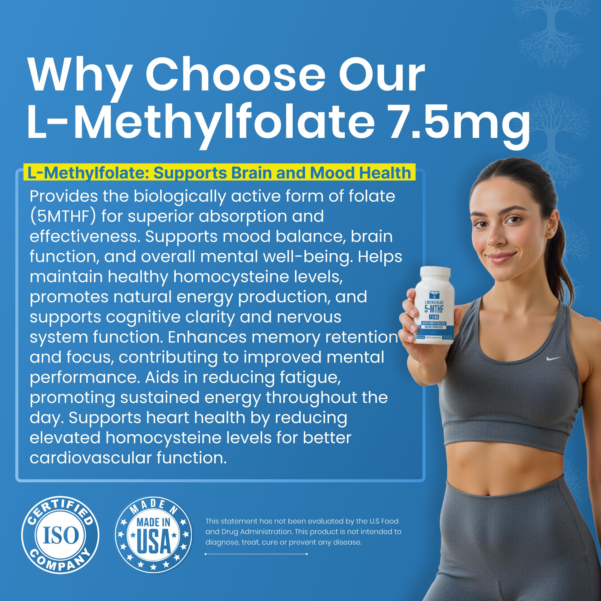LifeStrength Methylfolate 15mg supplement ingredients list