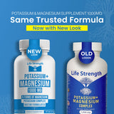LifeStrength Potassium Magnesium Supplement 1000mg back label