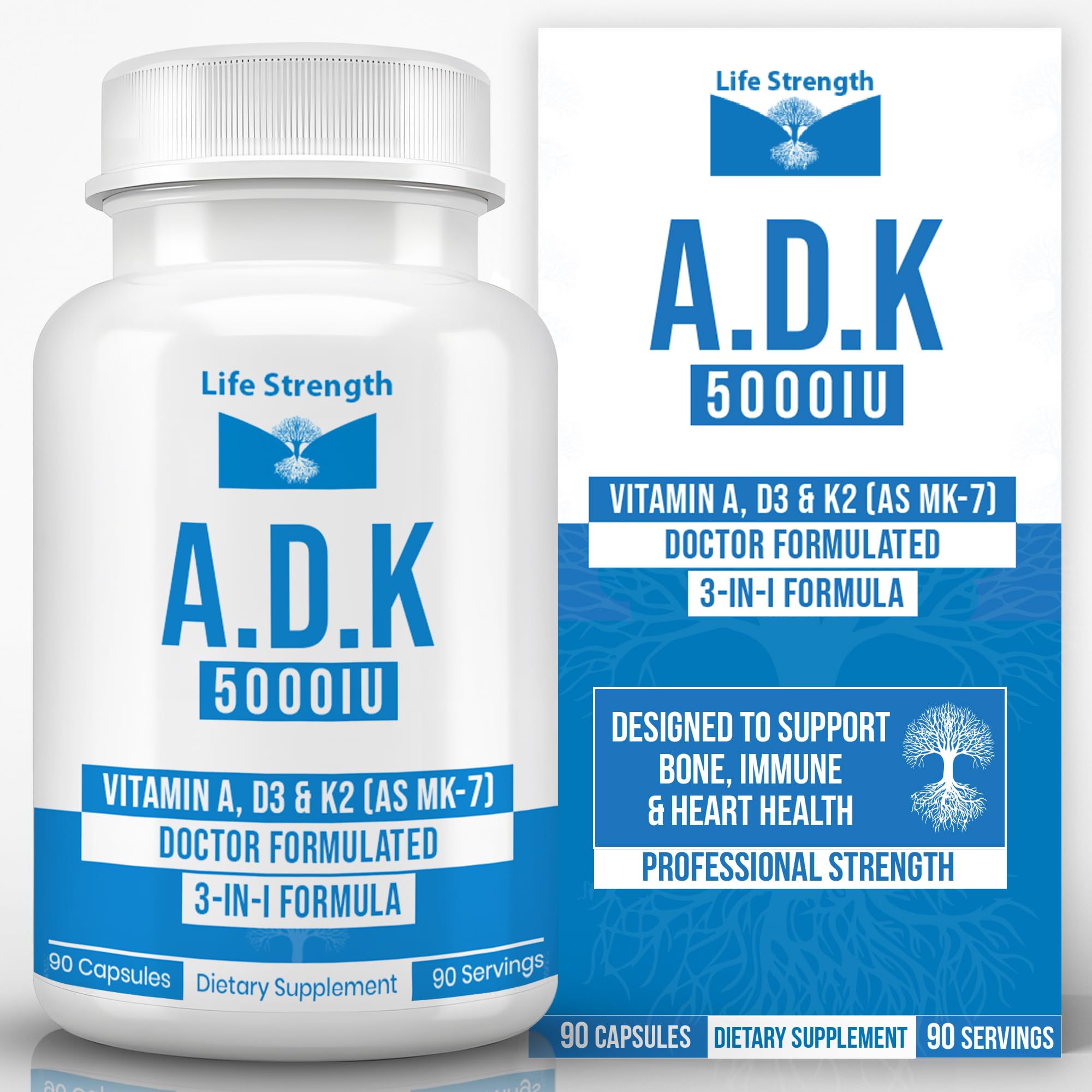 LifeStrength Vitamin ADK Supplement bottle front view