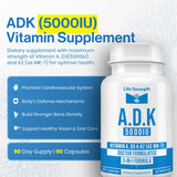 LifeStrength Vitamin ADK Supplement bottle side view