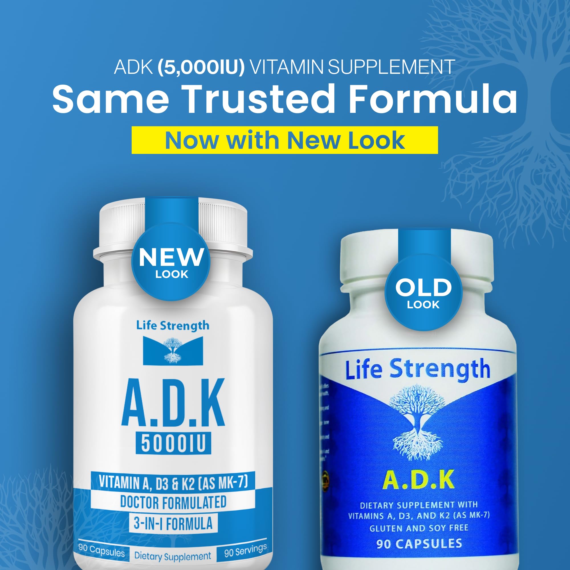 LifeStrength Vitamin ADK Supplement capsule close-up