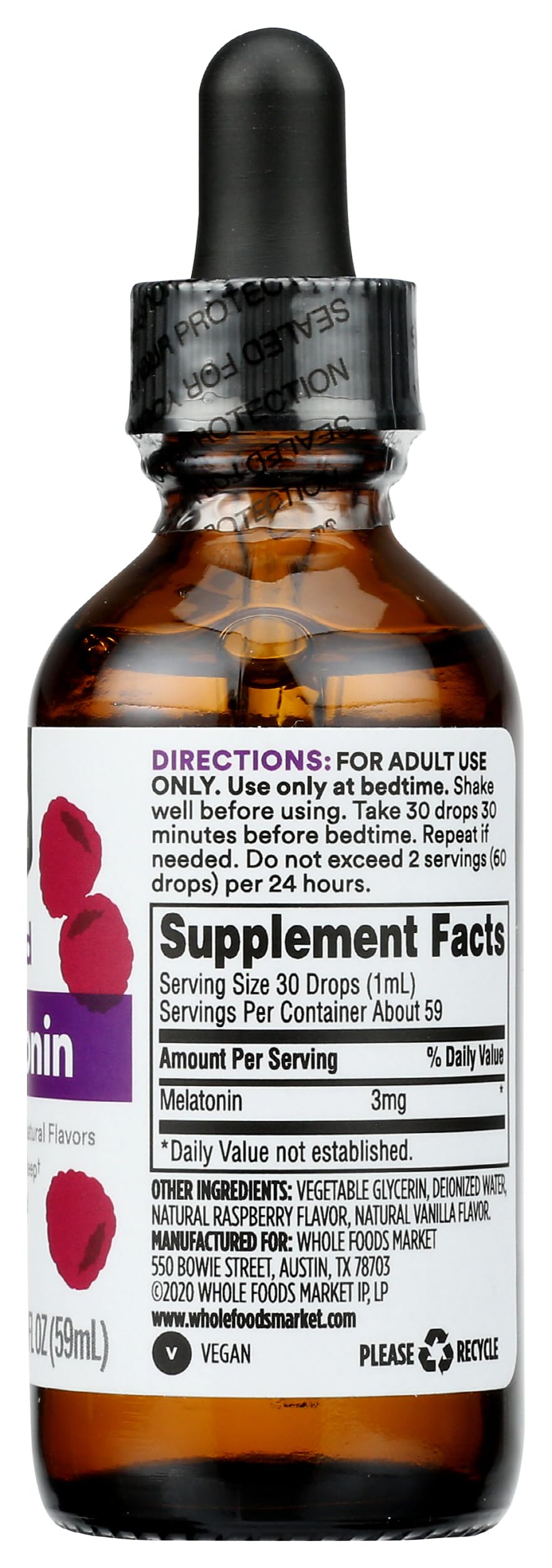 Lifestyle image of 365 Liquid Melatonin 2 fl oz on a bedside table