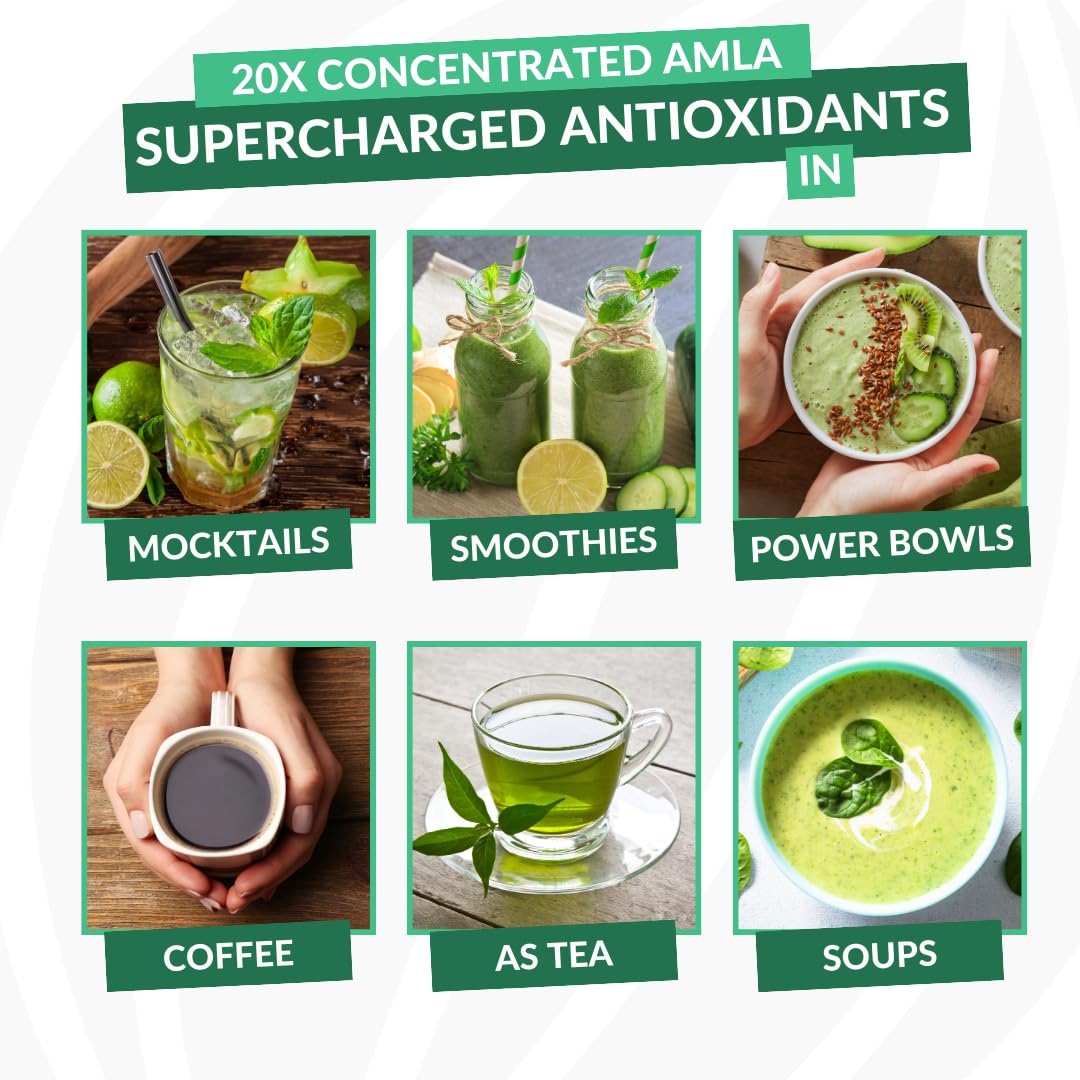 Lifestyle image of Amla Green being mixed into a smoothie
