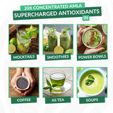 Lifestyle image of Amla Green being mixed into a smoothie