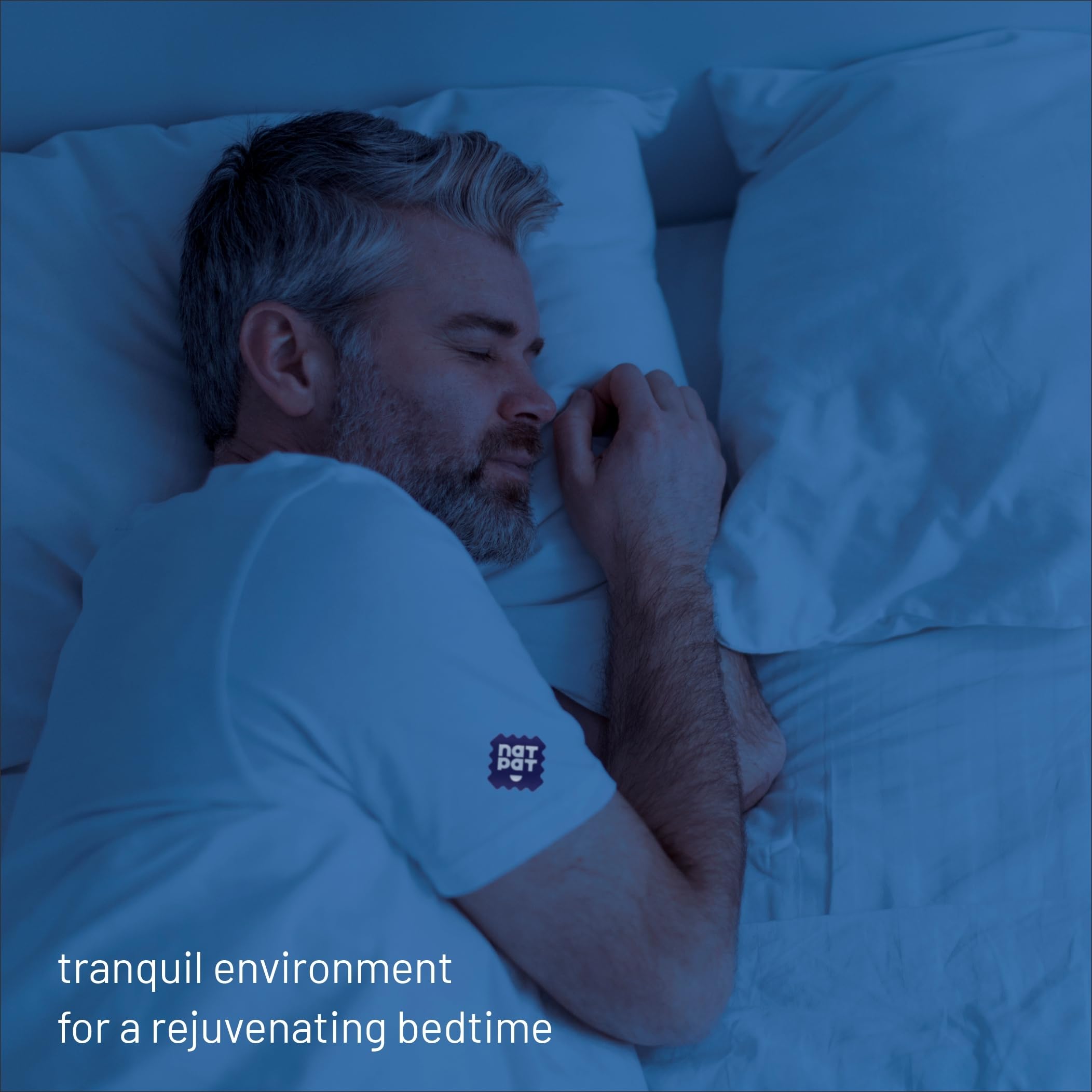 Lifestyle image of BUZZPATCH Sleepy Patch in a calming bedroom setting