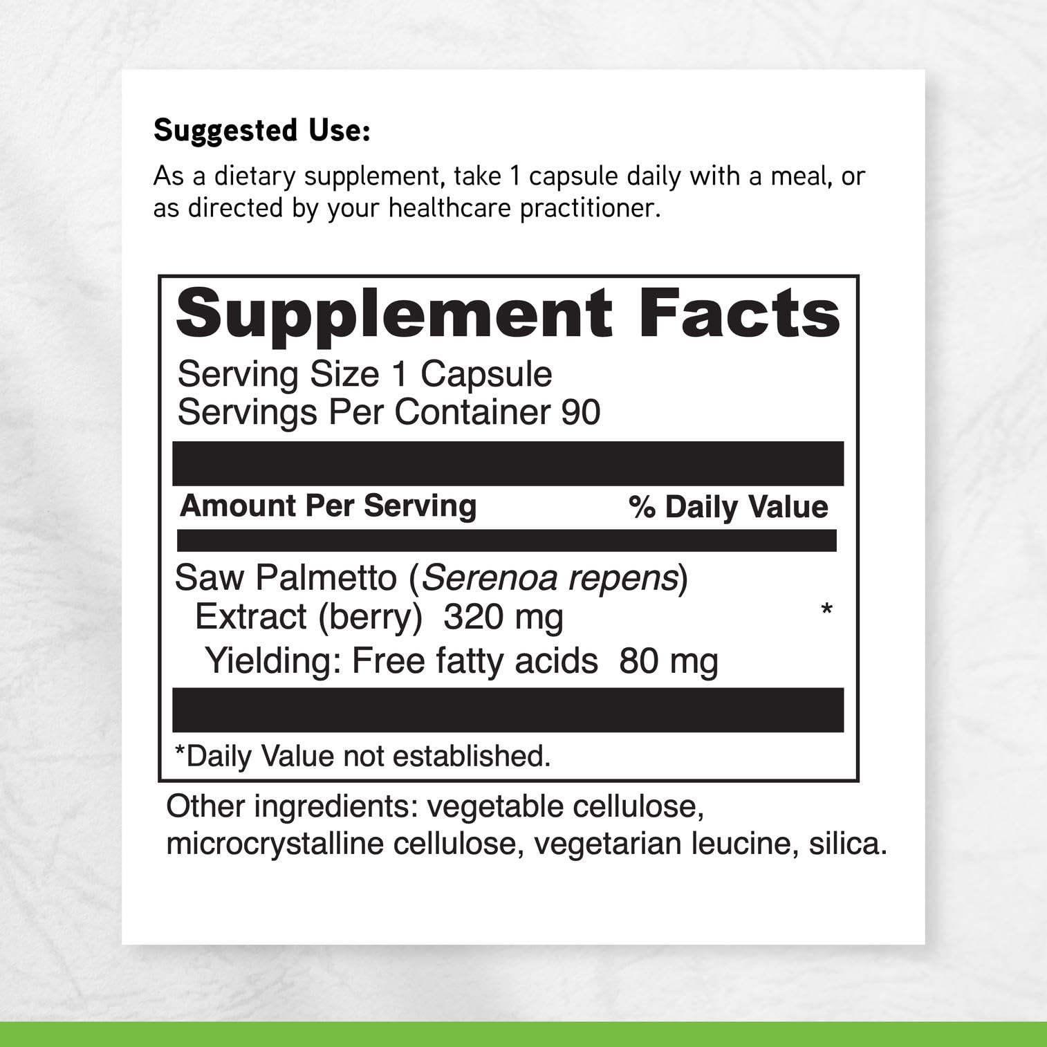 Lifestyle image of DAVINCI Saw Palmetto capsules on a kitchen counter