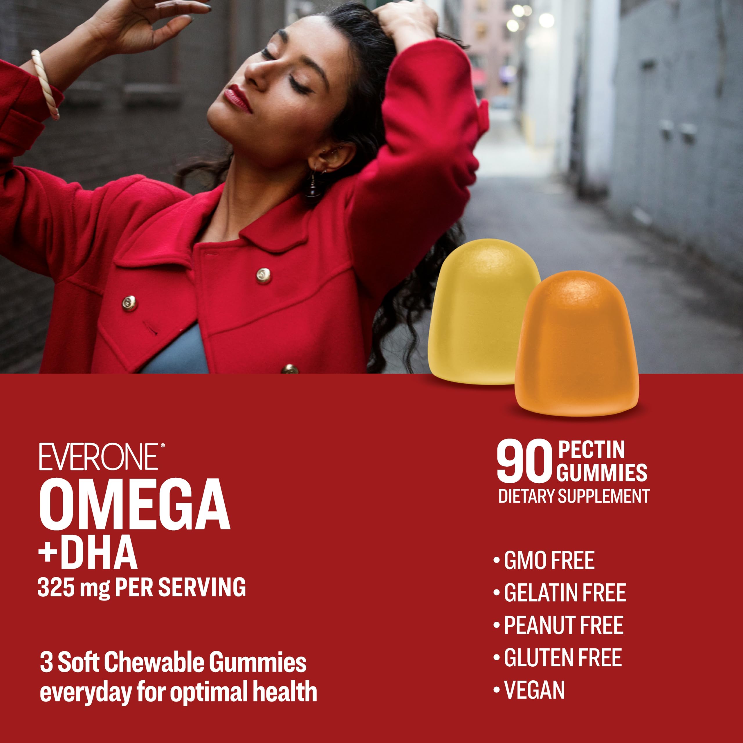 Lifestyle image of Ever One Omega 3-6-9 Gummies on a kitchen counter