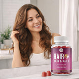 Lifestyle image of Grab The Gold Biotin Gummies with beauty products