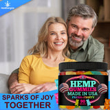 Lifestyle image of Healthergize Hemp Gummies on a table