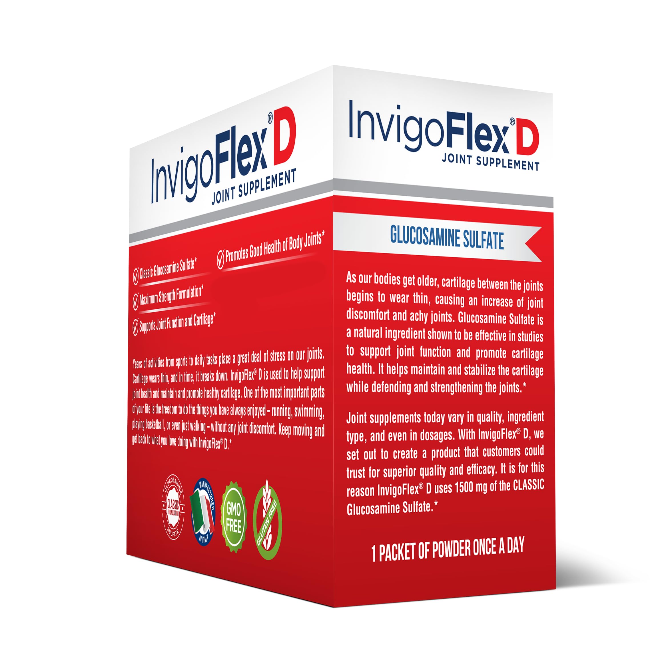 Lifestyle image of INVIGOFLEX Chondroitin Powder on a kitchen counter