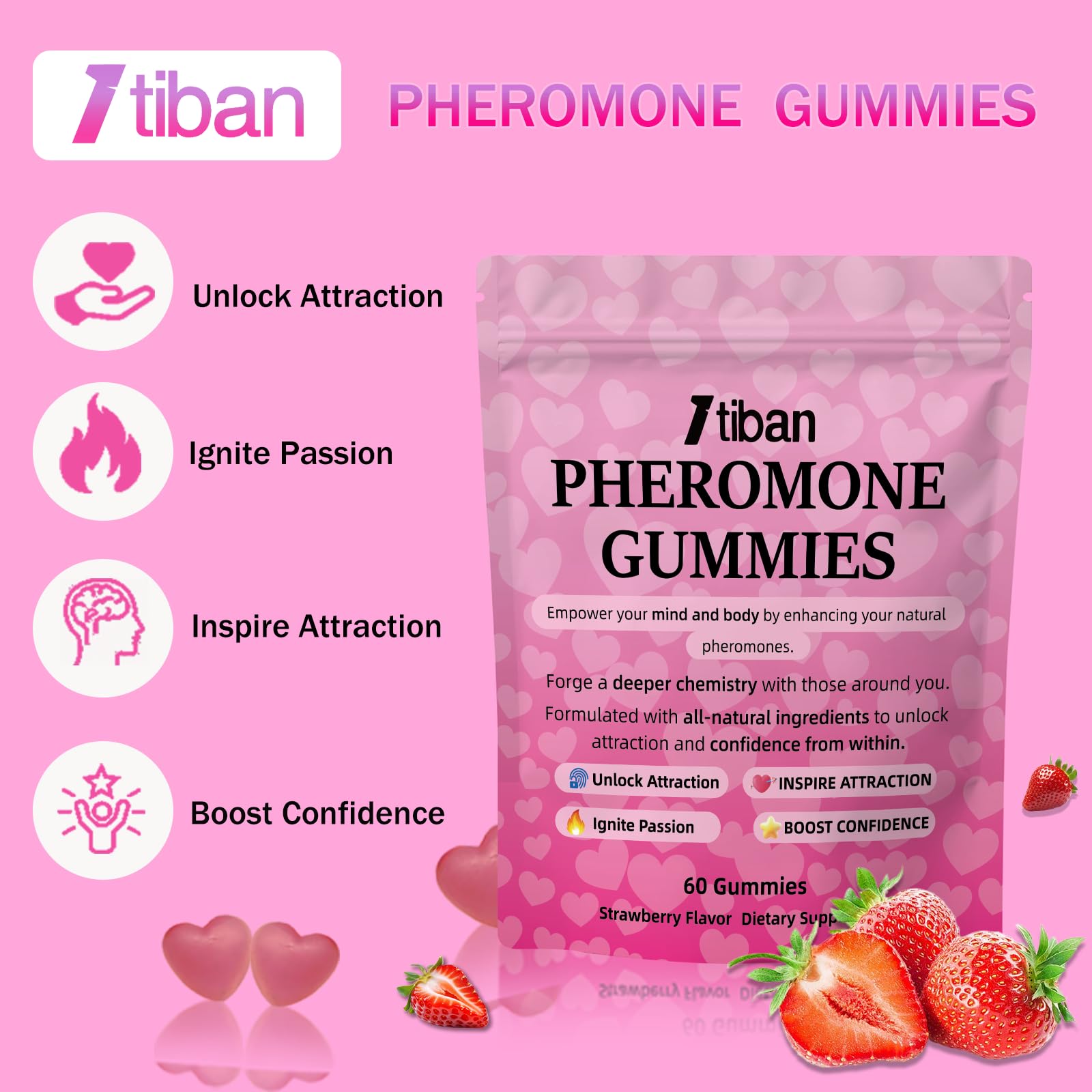 Lifestyle image of Itiban Women's Vitality Gummies on a table