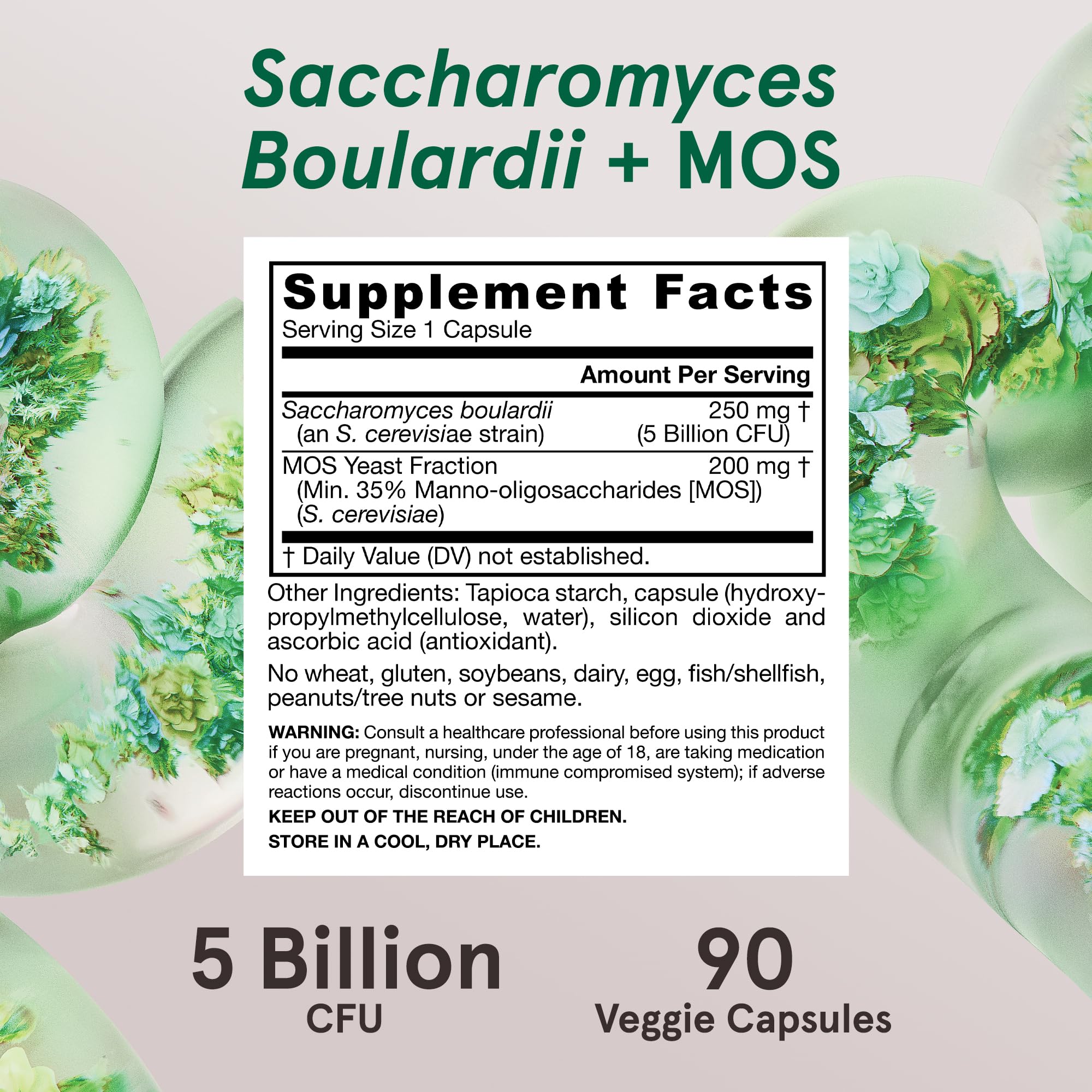 Lifestyle image of Jarrow Formulas Saccharomyces Boulardii + MOS capsules with water