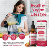 Lifestyle image of Javeriah Berberine with Ceylon Cinnamon drops on kitchen counter