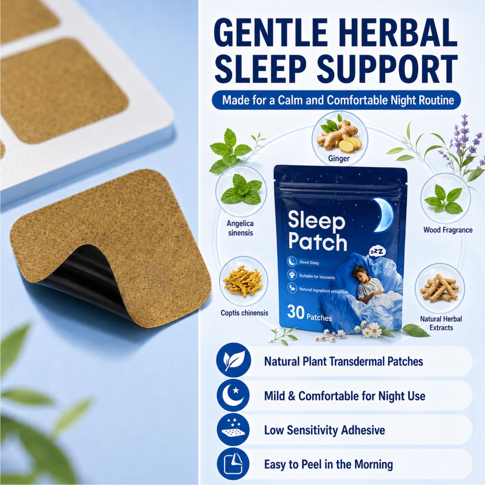 Lifestyle image of Mediss Sleep Patches on bedside table