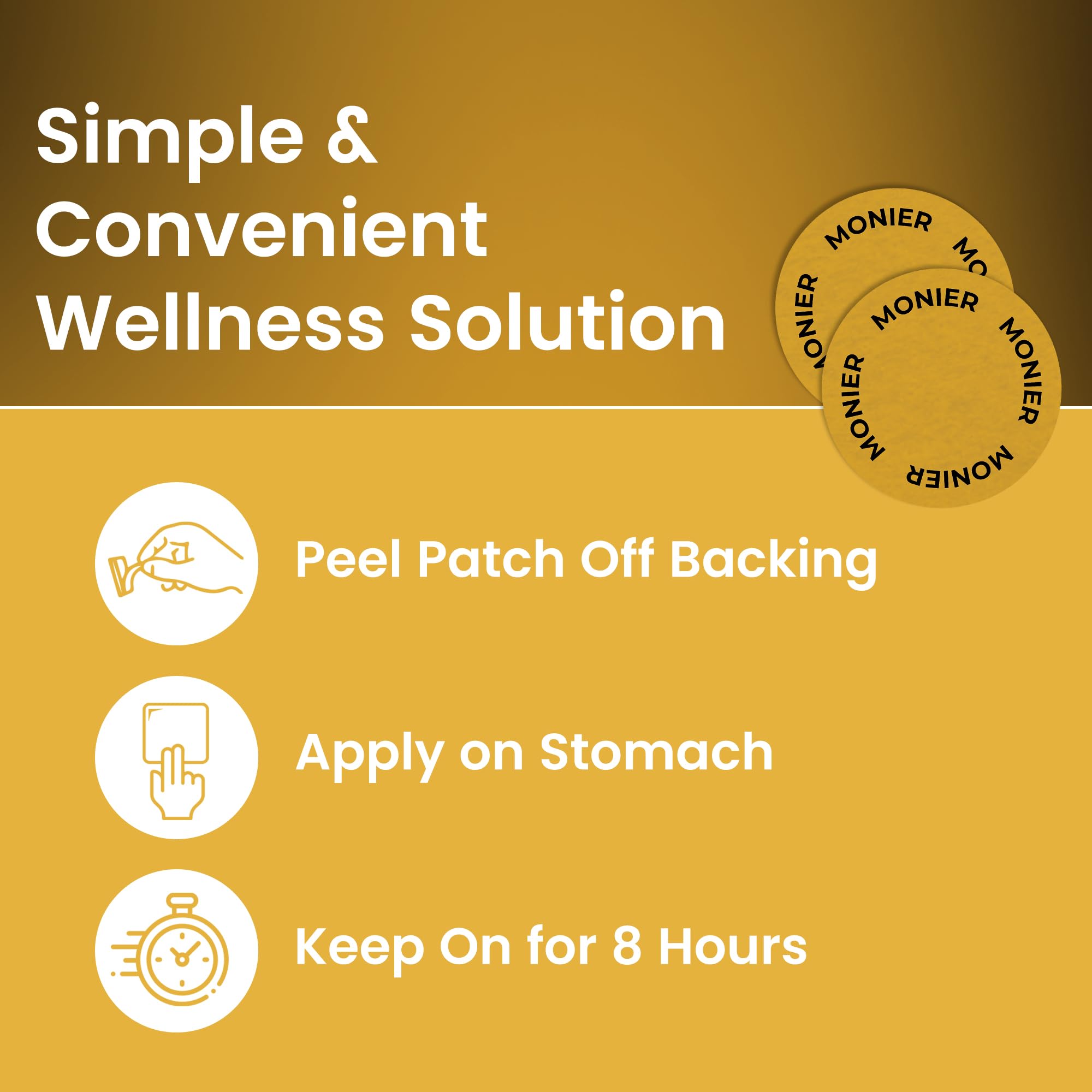 Lifestyle image of MONIER Vitamin Patch applied on skin