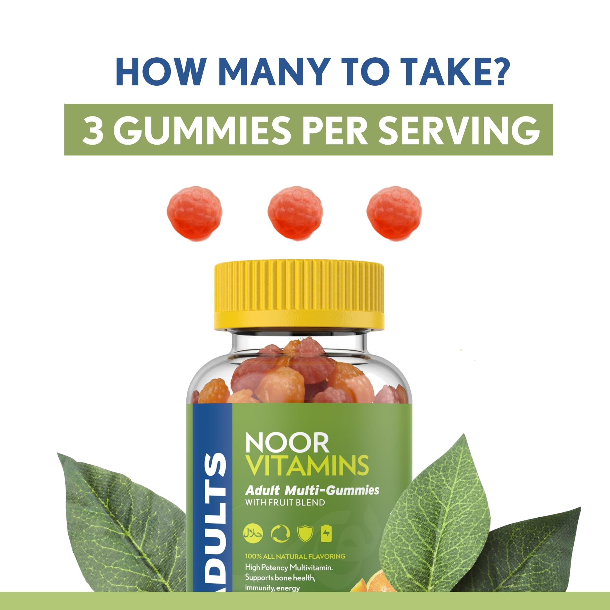 Lifestyle image of Noor Vitamins gummies on a kitchen counter
