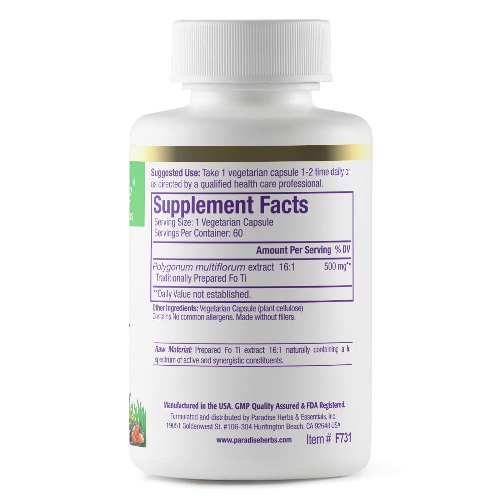 Lifestyle image of Paradise Herbs Fo Ti capsules with herbs