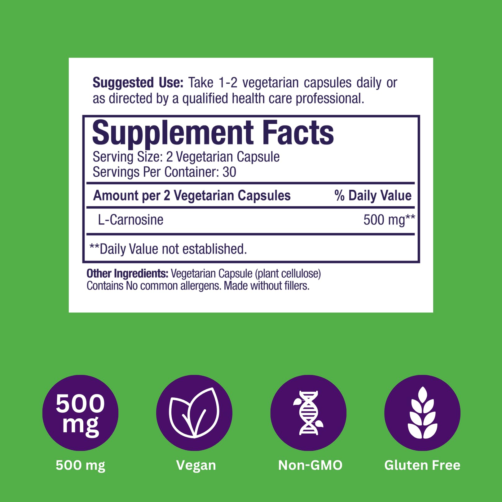 Lifestyle image of Paradise Herbs L-Carnosine Capsules with a glass of water
