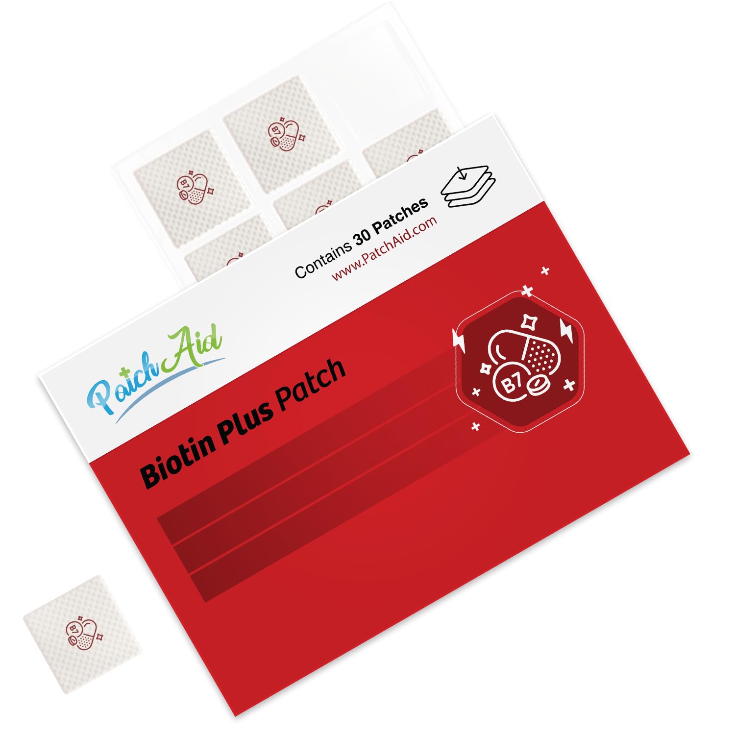 Lifestyle image of Patch Aid Biotin Plus Topical Patch in use
