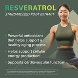 Lifestyle image of Prominent Nutrition Trans-Resveratrol capsules on a wooden table