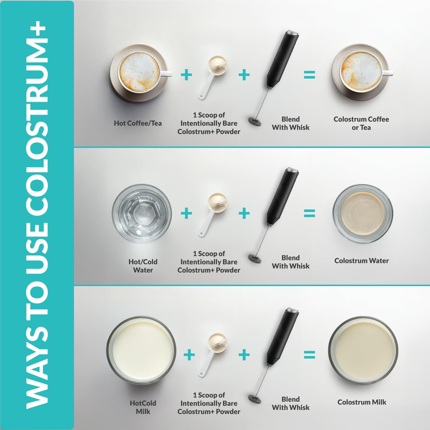 Lifestyle scene featuring Intentionally Bare Collagen Powder