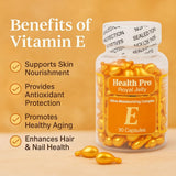 Lifestyle scene featuring NCB NCB TECHNOLOGY Vitamin E Capsules with skincare products