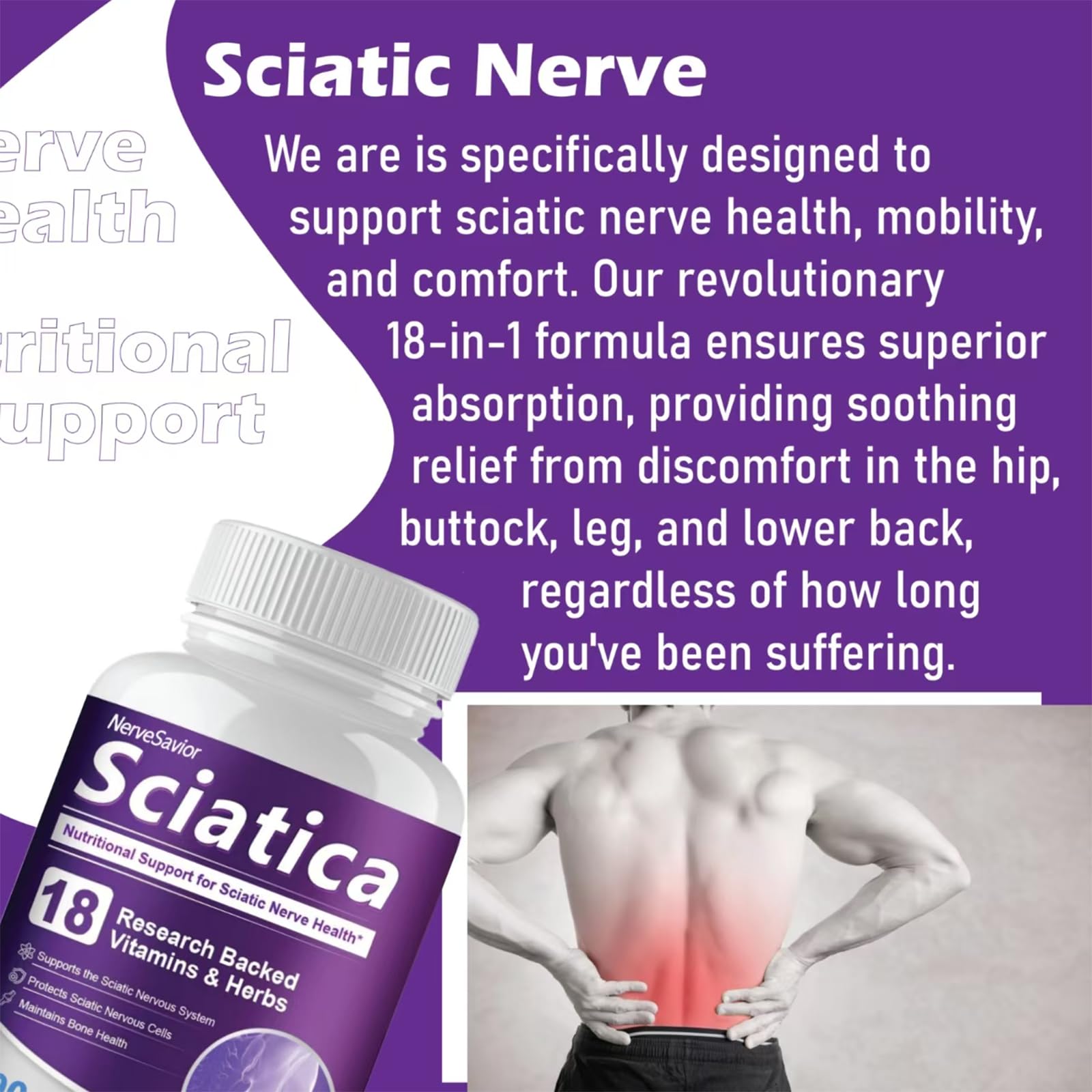 Lifestyle scene of Nerve Savior supplement bottle on a desk