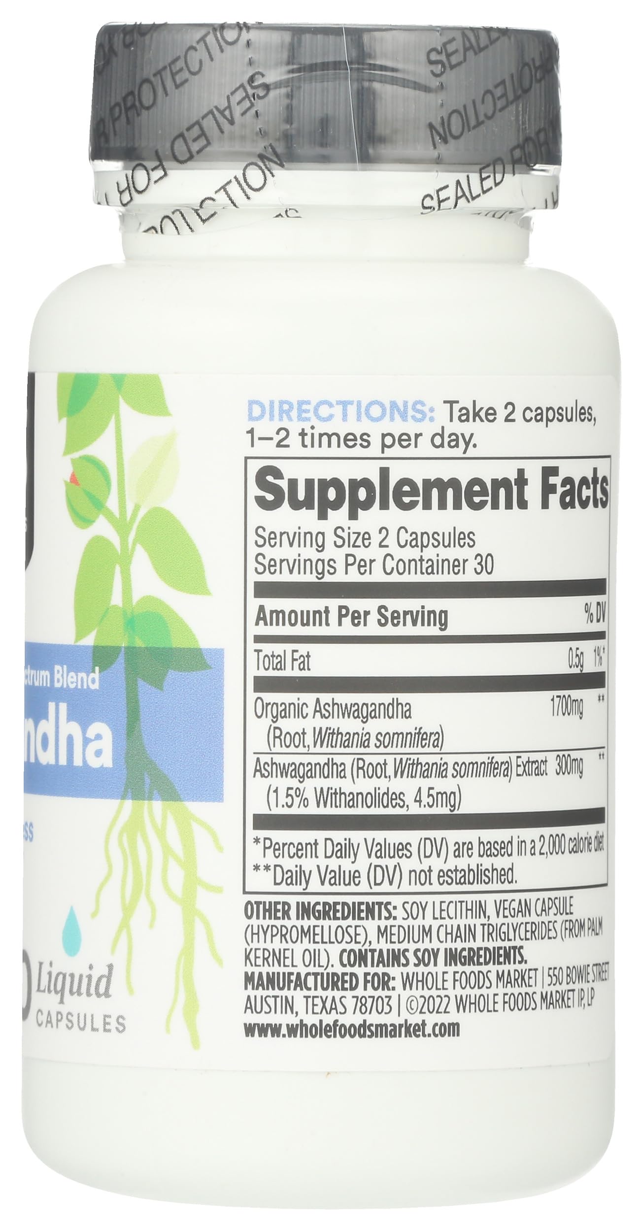 Lifestyle scene with 365 Ashwagandha Supplement on a table