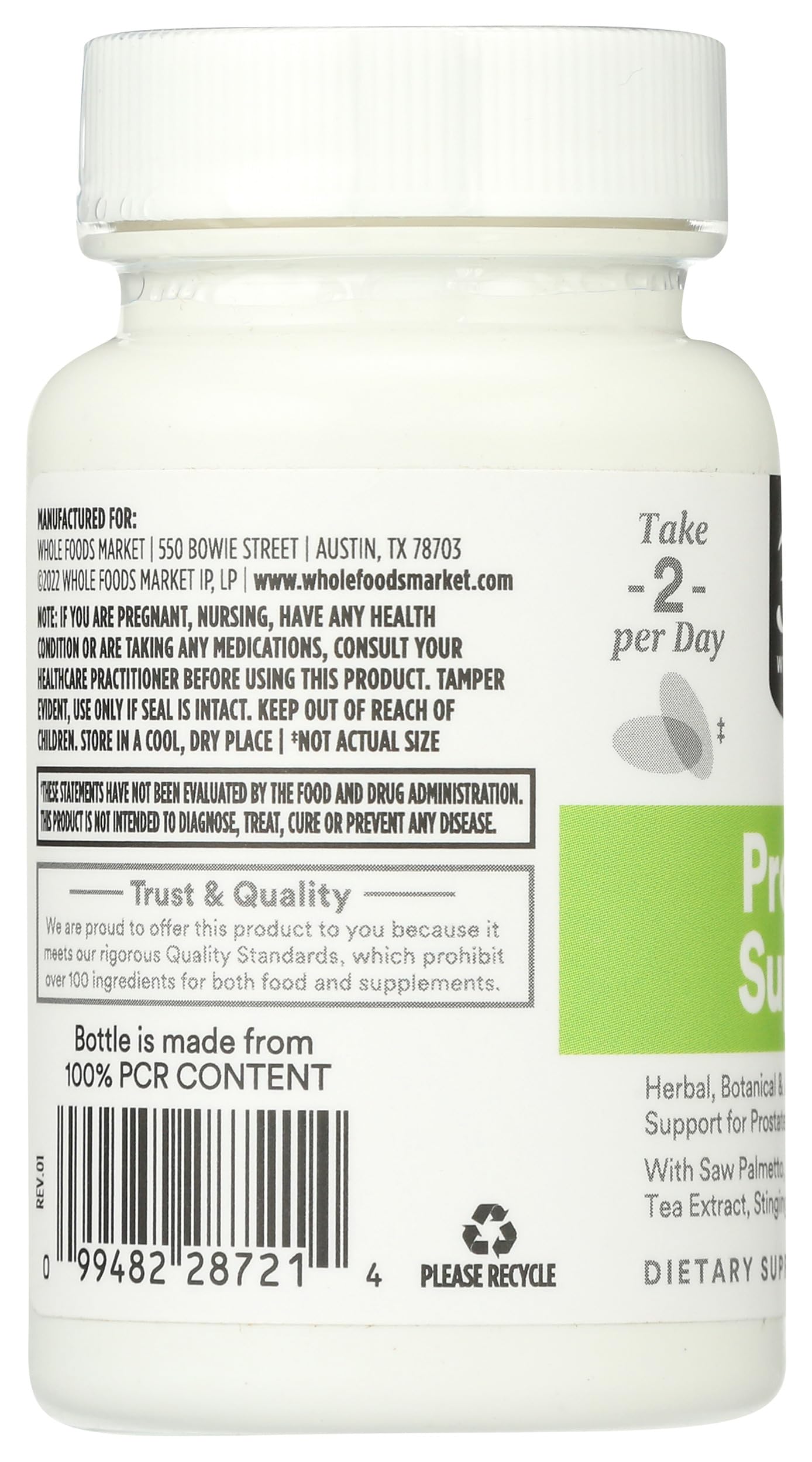Lifestyle scene with 365 Saw Palmetto supplement on a countertop