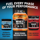Lifestyle scene with Body Fortress Electrolyte Powder at gym