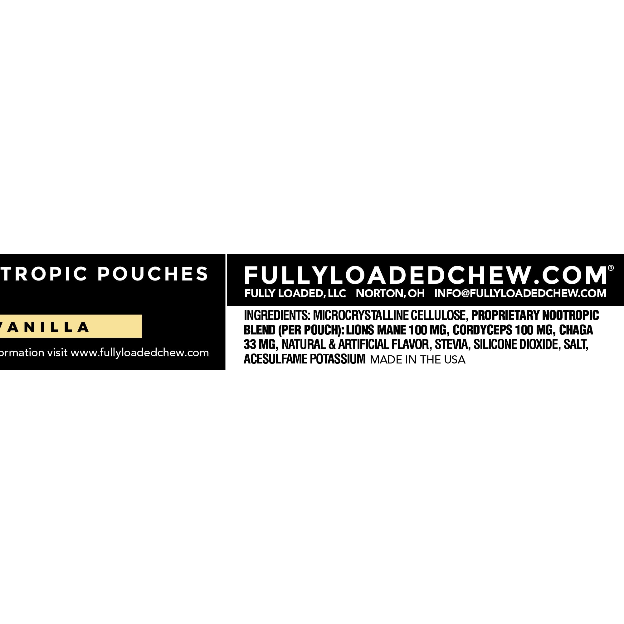 Lifestyle scene with Fully Loaded Bullseye Adaptogen Nootropic Pouches on a desk