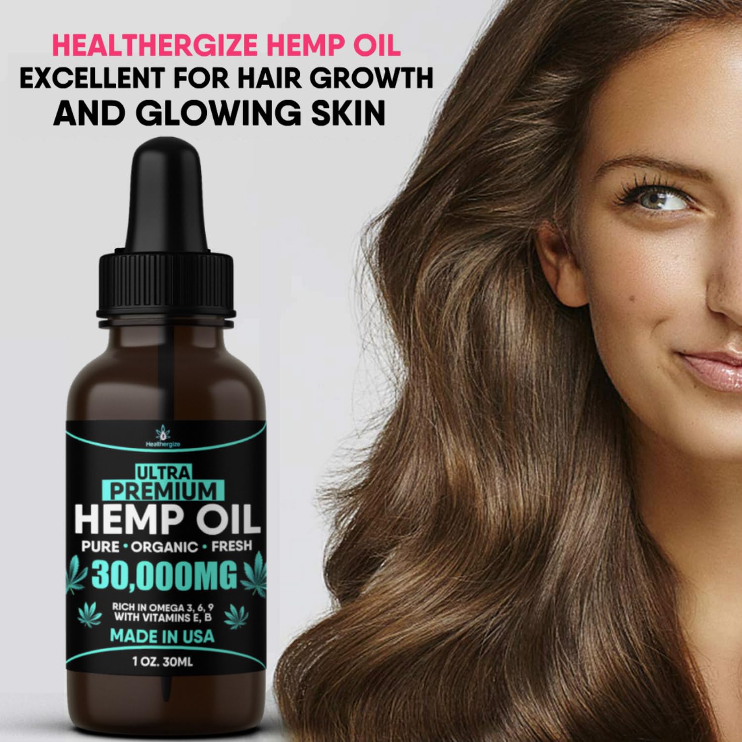 Lifestyle scene with Healthergize Hemp Seed Oil on a table