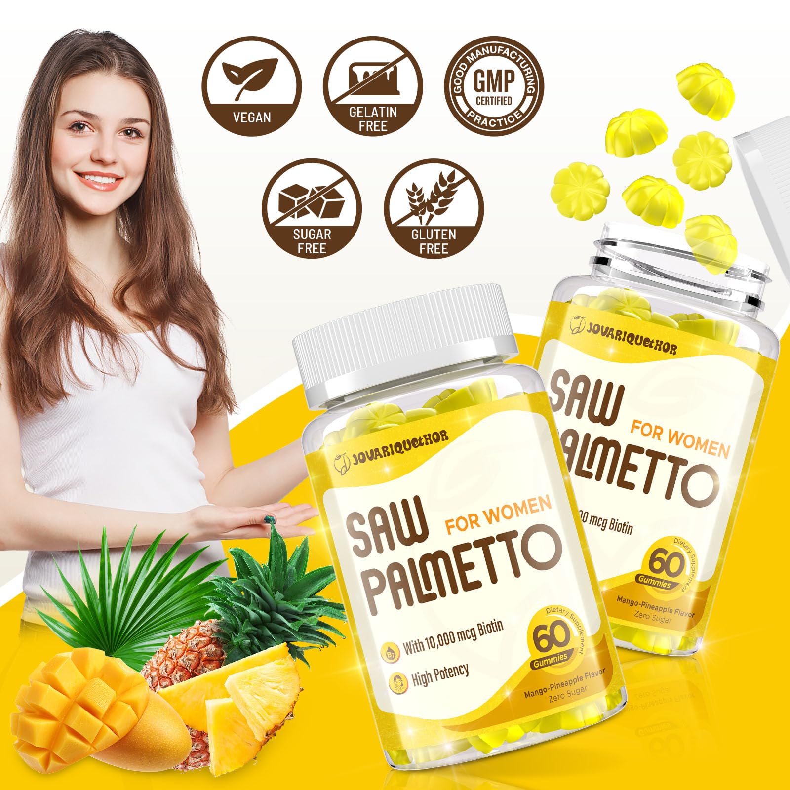 Lifestyle scene with Jovariquethor Saw Palmetto Gummies