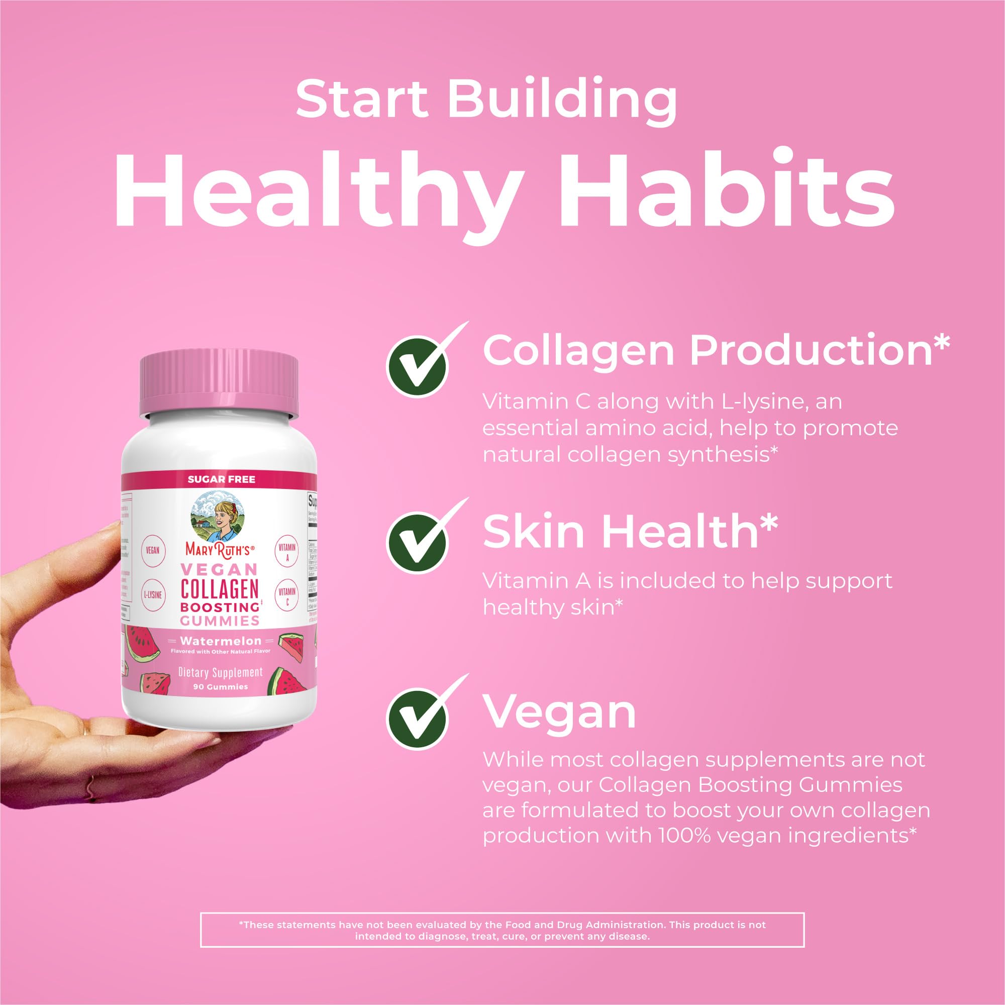 Lifestyle scene with MARYRUTH'S Collagen support Gummies on a kitchen counter