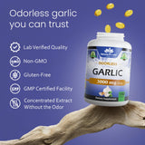 Lifestyle scene with NaturaLife Labs Odorless Garlic Softgels on kitchen counter