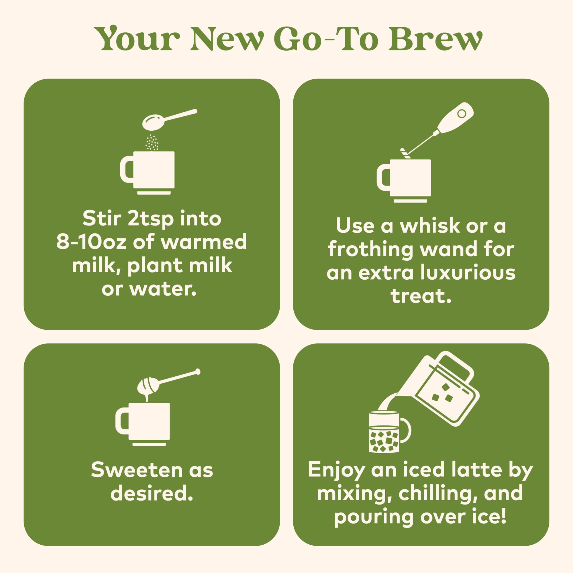 Lifestyle scene with ORGANIC INDIA Chocolate Moringa Latte