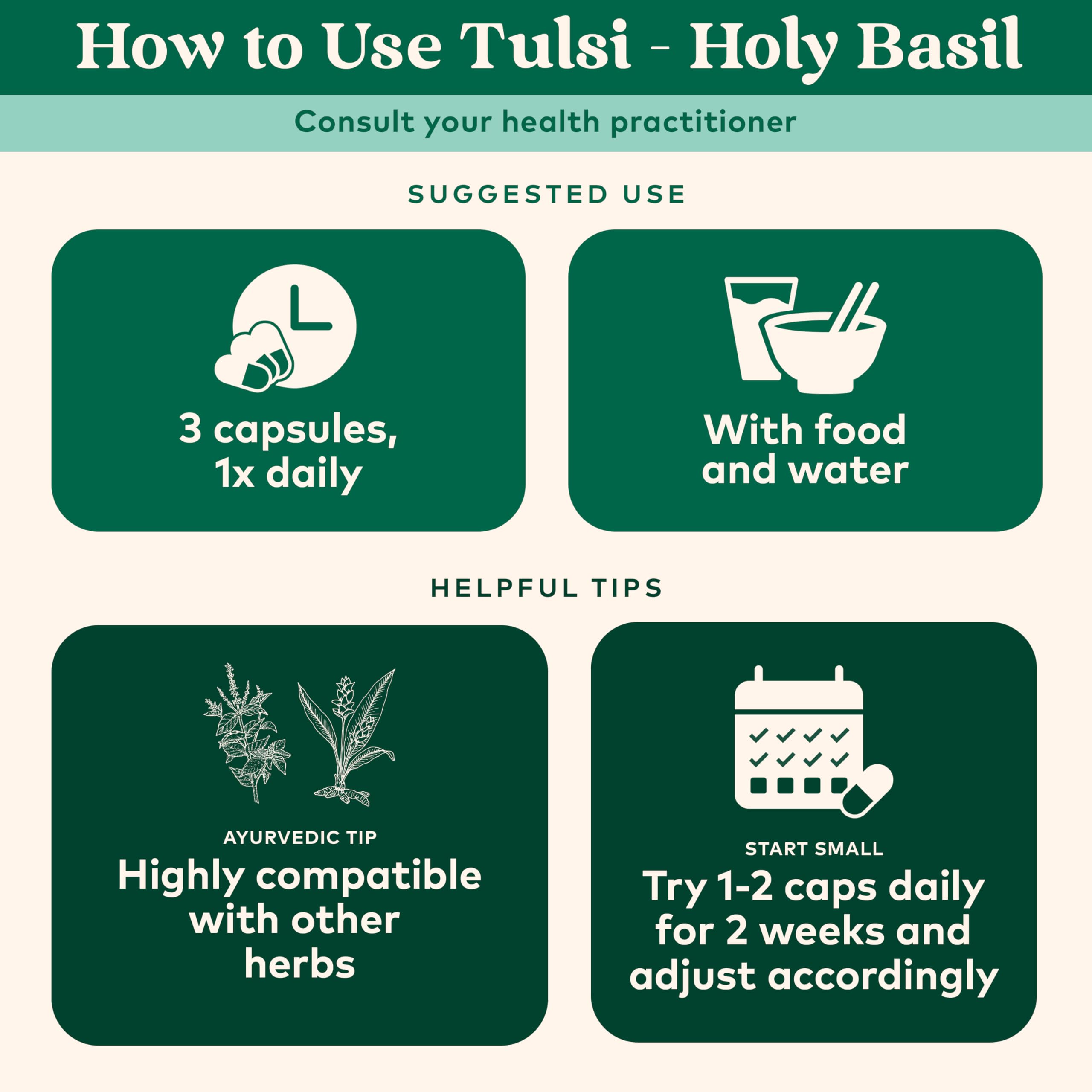 Lifestyle scene with ORGANIC INDIA Holy Basil Capsules