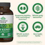 Lifestyle scene with ORGANIC INDIA Liver Extracts on a kitchen table