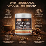 Lifestyle scene with PureShrooms Perfect 7 Instant Coffee