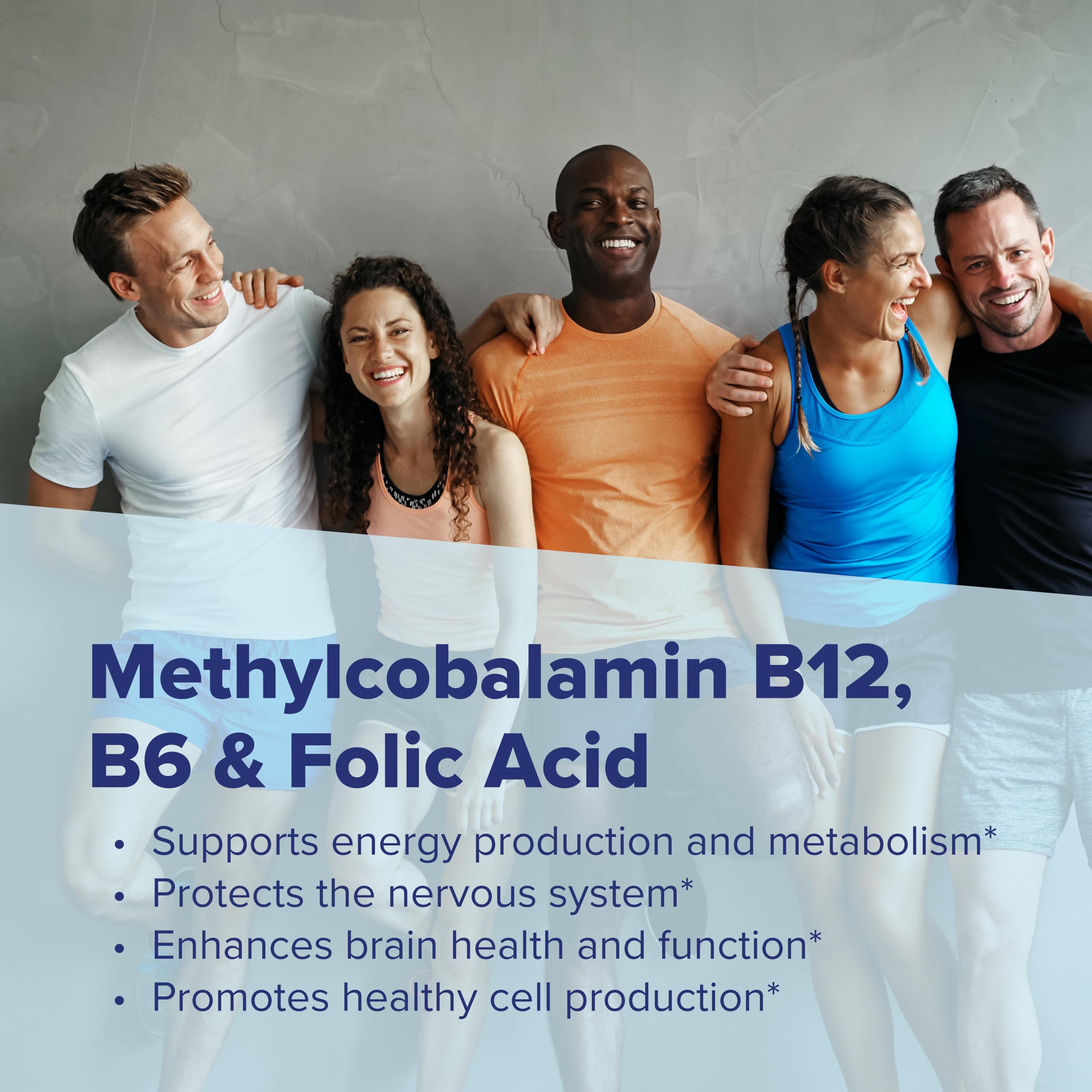 Lifestyle scene with quality Source B12 Methylcobalamin Sublingual Tablets