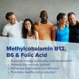 Lifestyle scene with quality Source B12 Methylcobalamin Sublingual Tablets