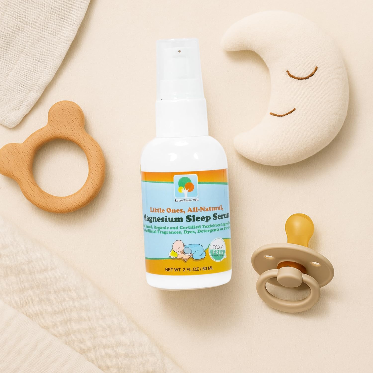 Lifestyle scene with Raise Them Well Infant Magnesium Sleep Serum