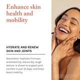 Lifestyle scene with Reserveage Nutrition Beauty Collagen support