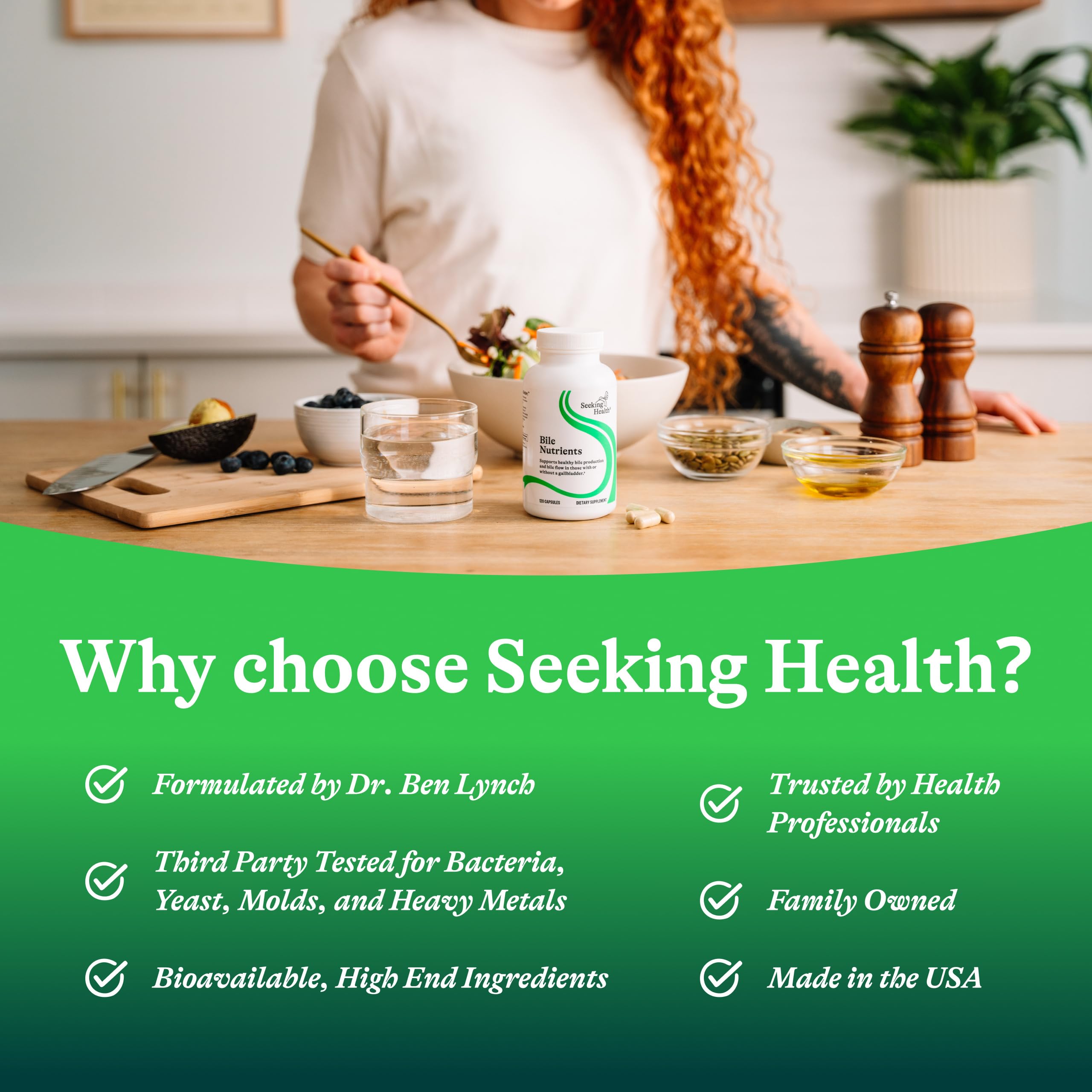 Lifestyle scene with Seeking Health Bile Nutrients