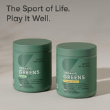 Lifestyle scene with Sports Research Spirulina Greens Powder in use