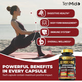 Lifestyle scene with Tenmido Berberine Supplement on a kitchen counter
