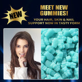 Lifestyle scene with Zipvit Biotin Collagen Gummies and beauty products