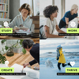 Lifestyle shot of AMANDEAN Brain support with a notebook