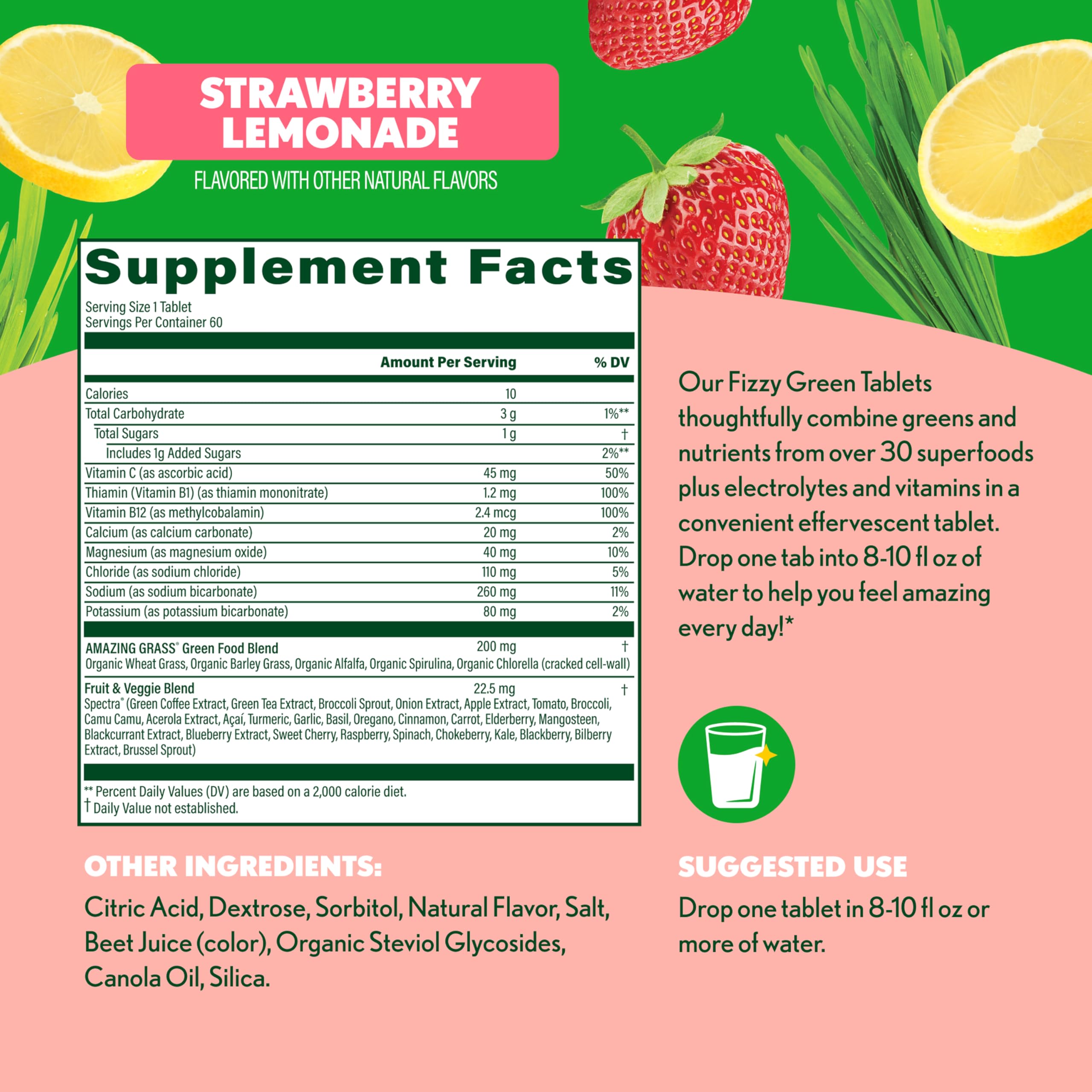 Lifestyle shot of Amazing Grass Effervescent Greens Tablets