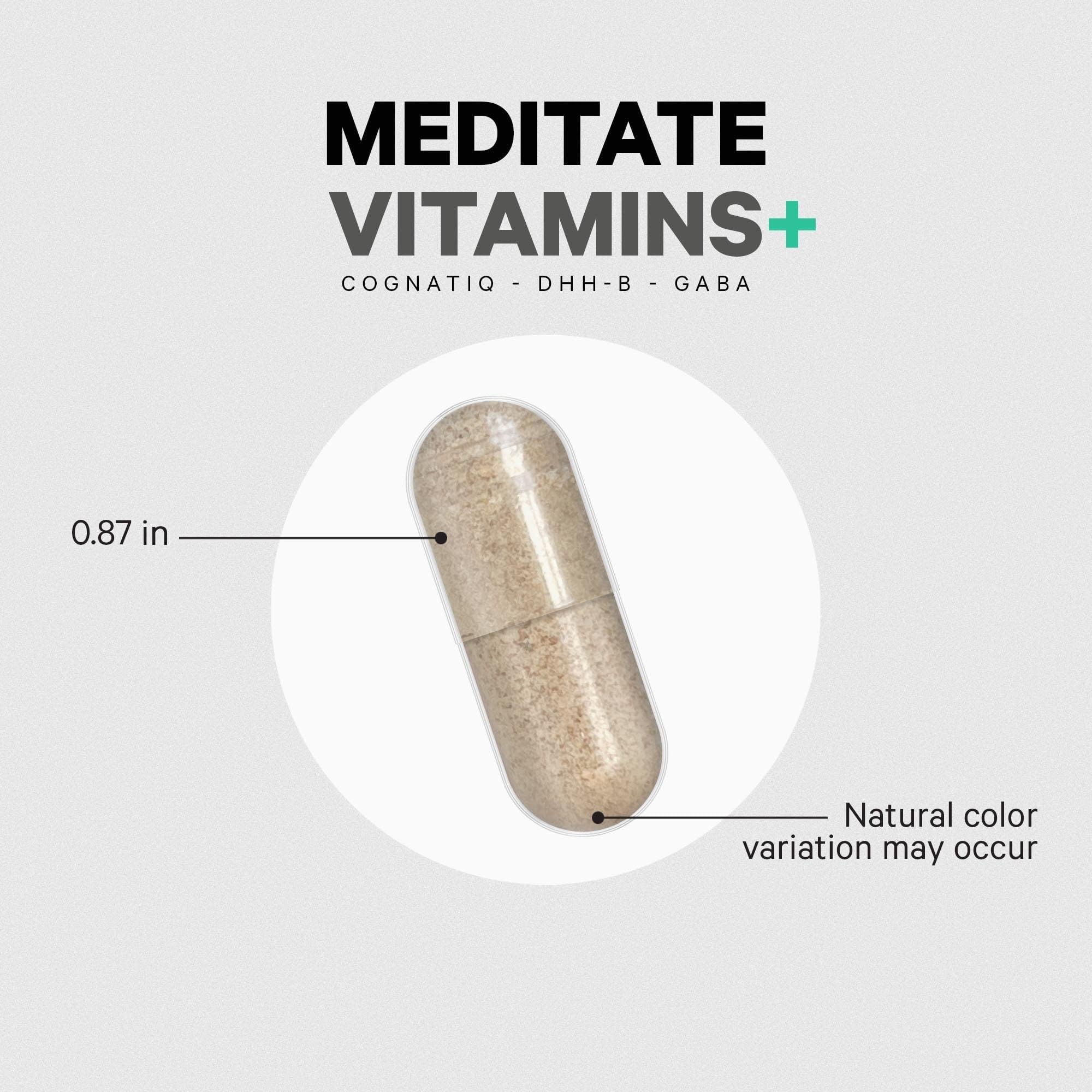 Lifestyle shot of Codeage Meditate Vitamins with a cup of tea